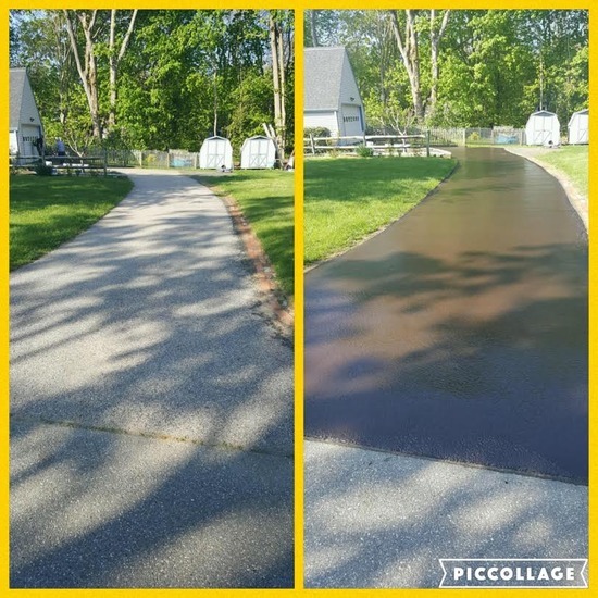 Asphalt repair project in Guilford